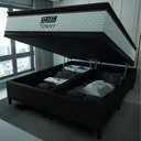 Ver imagem 3 de Cama Box Baú King Gazin Colchão Molas Ensacadas com Pillow Top Tower Branco/marrom