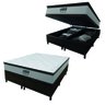 Cama Box Baú King Gazin Colchão Molas Ensacadas com Pillow Top Tower Branco/marrom - 1