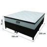 Cama Box Baú King Gazin Colchão Molas Ensacadas com Pillow Top Tower Branco/marrom - 4