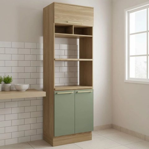 Forno Torre Quente Cozinha 70cm 4 Nichos 3 Portas Botanic Kappesberg