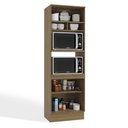 Ver imagem 3 de Kit Forno Torre Quente Cozinha Botanic 70cm 03 Portas M627 Kappesberg - Nogueira/verde Oliva