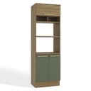 Ver imagem 1 de Kit Forno Torre Quente Cozinha Botanic 70cm 03 Portas M627 Kappesberg - Nogueira/verde Oliva