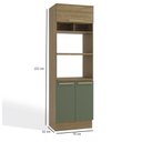 Ver imagem 2 de Kit Forno Torre Quente Cozinha Botanic 70cm 03 Portas M627 Kappesberg - Nogueira/verde Oliva
