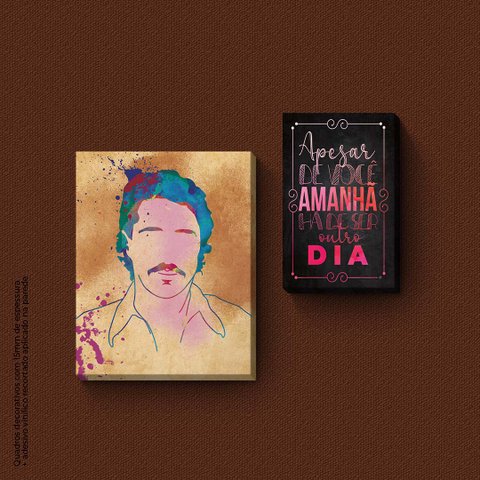 Apesar de Você - Quadro ou Placa Decorativa com 2 Peças É Decoração Quadros e Placas Decorativas 15m