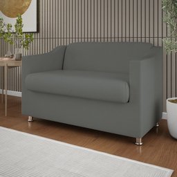 Namoradeira Elegante 2 Lugares Sala de Estar – Balaqui Decor Cor:Cinza - 2