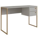 Ver imagem 5 de Escrivaninha Mesa de Computador Industrial 2 Gavetas Arenas/dourado