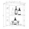 Barzinho de Canto com Adega para 5 Garrafas - Bar10 Camarim Móveis - 5