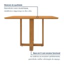 Ver imagem 5 de Mesa de Jantar 4 Lugares Tampo MDF Tessera Marrom Amêndoa Clean
