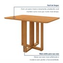 Ver imagem 6 de Mesa de Jantar 4 Lugares Tampo MDF Tessera Marrom Amêndoa Clean