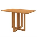Ver imagem 2 de Mesa de Jantar 4 Lugares Tampo MDF Tessera Marrom Amêndoa Clean