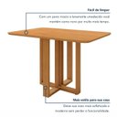 Ver imagem 6 de Mesa de Jantar 4 Lugares Tampo MDF Tessera Marrom Amêndoa Clean