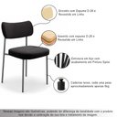 Ver imagem 3 de Kit 8 Cadeiras Sala de Jantar Lisa Pés Preto Linho Grafite m² - Monari Design