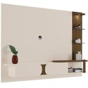 Ver imagem 4 de Painel Tv 72 Led e Prateleiras de Vidro Toronto Off White / Pinho
