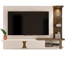 Ver imagem 5 de Painel Tv 72 Led e Prateleiras de Vidro Toronto Off White / Pinho