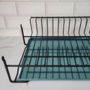 Ver imagem 4 de Escorredor de Louça Aramado Preto 21 Pratos Grande com Bandeja Inox para Cozinha Pia