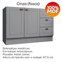 Ver imagem 7 de Bancada e Balcao Gourmet 146cm Ce817 Americana Cinza Nature Henn Cinza Nature