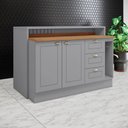 Ver imagem 2 de Bancada e Balcao Gourmet 146cm Ce817 Americana Cinza Nature Henn Cinza Nature