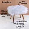 Kit 02 Puff Puf Decorativo Sien Pelo Sintetico Branco Sone - 3