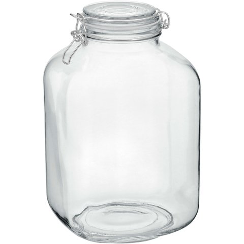 Pote Home&co Vidro 5l 27x16x16cm Transparente Porta Mantimentos