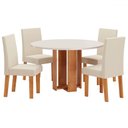 Ver imagem 2 de Mesa de Jantar 4 Lugares Rayane Mel/blonde/nude 27067 - Pnr Móveis