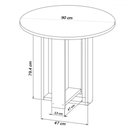 Ver imagem 3 de Mesa de Jantar 4 Lugares Rayane Mel/blonde/nude 27067 - Pnr Móveis