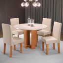 Ver imagem 1 de Mesa de Jantar 4 Lugares Rayane Mel/blonde/nude 27067 - Pnr Móveis