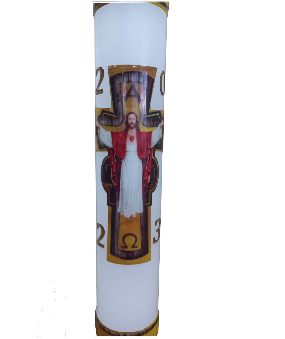 Círio Pascal Jesus Cristo resinado 3D 7cm x 60 Cm - 2