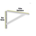 Ver imagem 3 de KIT 6 PEÇAS SUPORTE MÃO FRANCESA P/ PRATELEIRA DE 10CM- BRANCA