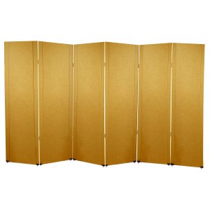Biombo Liso Reto 6 Folhas C/ 12 Pezinhos