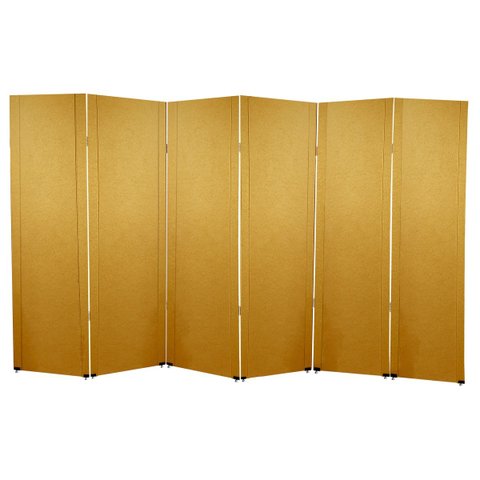 Biombo Liso Reto 6 Folhas C/ 12 Pezinhos