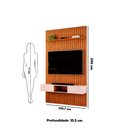 Ver imagem 4 de Painel Ripado com Bancada Suspensa para Tv até 60 Polegadas 1430x2400 Trento Freijó/off White - Dj M