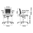 Ver imagem 3 de Cadeira Escritório Ergonômica Executiva Reclinável Apoio Braço Nr 17 Flex Comfort Preto