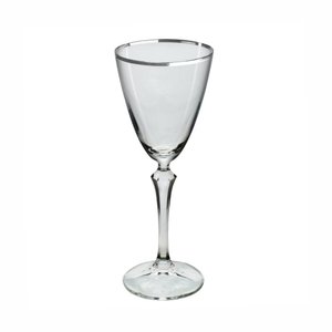 Jogo De Taças Para Vinho Tinto Em Cristal Elizabeth Decorada Com 6 Peças 250ml Crystalex