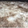 Passadeira Aparador Tapete Sala e Quarto Felpudo Shaggy Luxo Bege Mesclado - 2