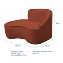 Ver imagem 5 de Kit Divã Recamier Orgânico Marrocos 150cm Lado Esquerdo e 2 Poltronas Amore Bouclé Terracota