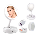 Ver imagem 1 de Espelho de Mesa Maquiagem C/ Luz Led Rotação 360° Camarim