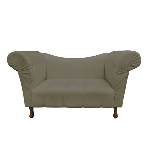 Recamier Divã Rio 1,50m Suede Capuccino - Dominic Decor