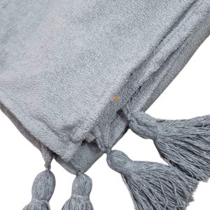 Manta Sofa Peseira Cama Boucle Macia 1,70x1,40 Cinza Claro