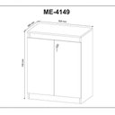 Ver imagem 4 de Balcão Para Escritorio 02 Portas Me4149 Branco Branco