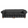 Sofá Chesterfield Luís Xv 4 Lugares Bipartido - Couríssimo Preto - 1