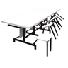 Mesa para Refeitório com 8 Lugares Dobráveis Escamoteáveis - 2