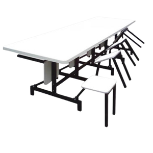 Mesa para Refeitório com 8 Lugares Dobráveis Escamoteáveis