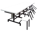 Ver imagem 1 de Mesa para Refeitório com 8 Lugares Dobráveis Escamoteáveis