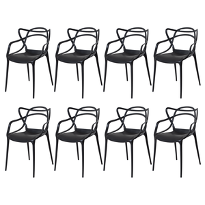 Kit 8 Cadeiras Allegra Berrini Empilháveis Oferta Especial