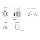 Ver imagem 3 de Fecho Lingueta Com Dobra 7x45mm Triangulo Preto