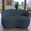 Ver imagem 1 de Namoradeira Decorativa Beatriz Orgânica Bouclé Cinza