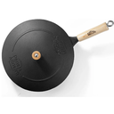 Ver imagem 2 de Frigideira Wok Ferro Fundido 28cm 3L com Tampa e Cabo de Madeira Panela Mineira