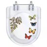 Tampa De Vaso Decorada Etna Transparente Borboletas 6lpf - 1