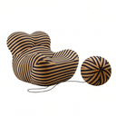 Ver imagem 1 de Poltrona Decorativa com Puff Design Orgânico Premium