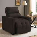 Ver imagem 2 de Poltrona Cadeira do Papai e Mamãe Reclinável Retrátil para Sala de Descanso Madri Marrom